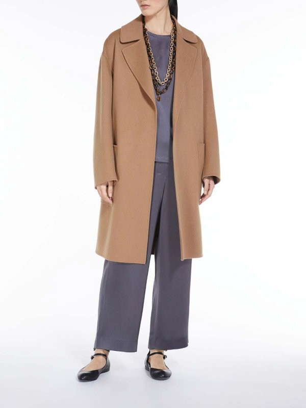 Max Mara: short coats online - Paris virgin wool coat