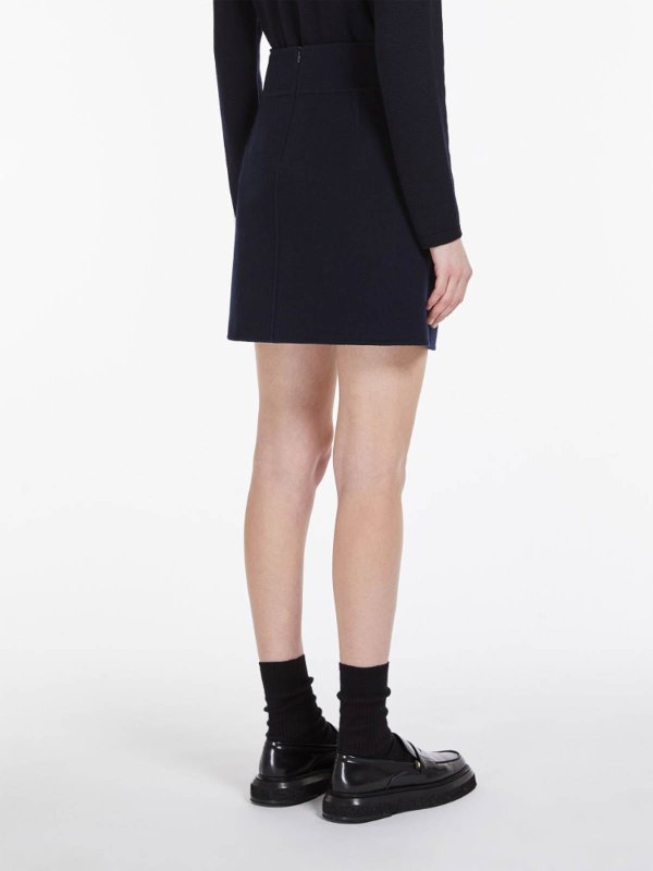 膝丈/ミディスカート - ダークブルー shop online: Max Mara