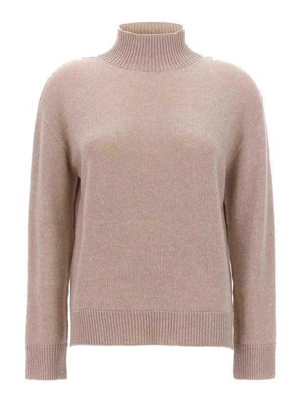 Max Mara: Rollkragenpullover  und Polo-Ausschnitt - Rollkragenpullover - Beige