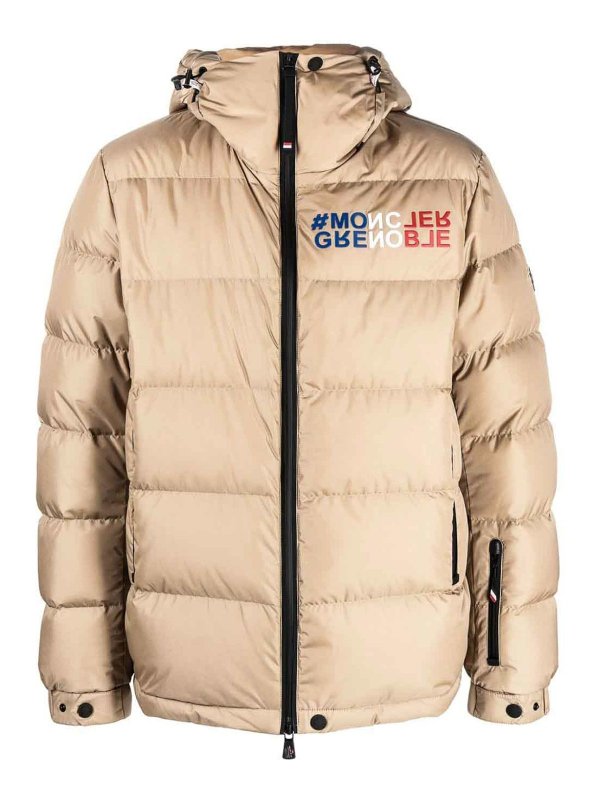 MONCLER: Kurze Daunenjacken - Daunenjacke - Beige