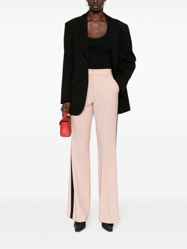 P.A.R.O.S.H.: Tailored & Formal trousers online - Side-stripe flared trousers