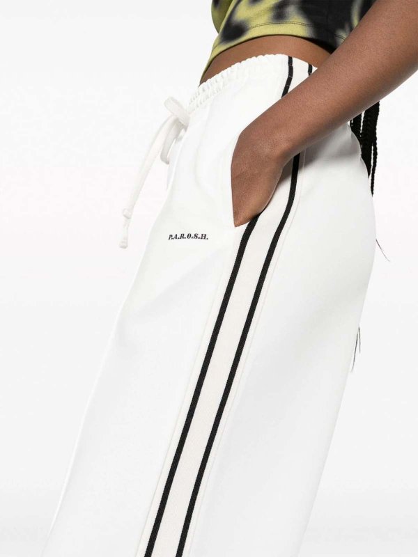 P.A.R.O.S.H. buy online Logo-embroidered striped track pants