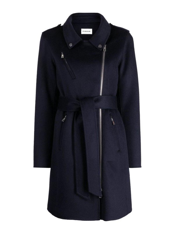 P.A.R.O.S.H.: Kurze Mäntel - Kurzer Mantel - Blau