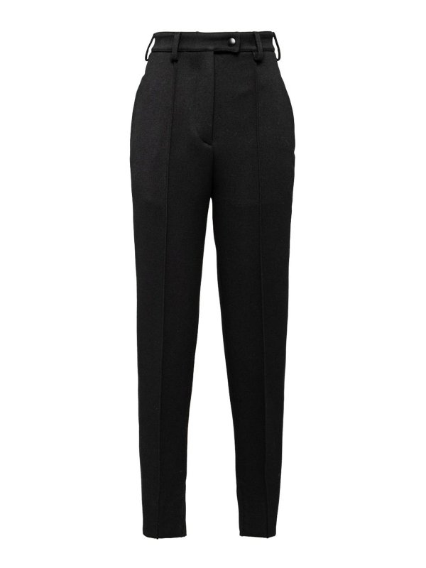 PRADA: casual trousers - high-waist skinny-cut trousers