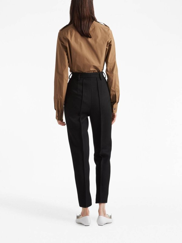 The Best Shops PRADA: casual trousers - high-waist skinny-cut trousers