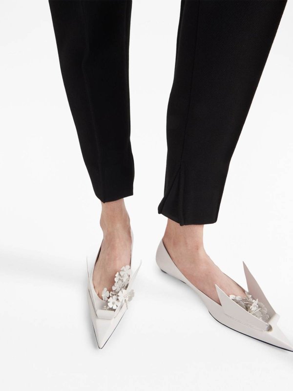 high-waist skinny-cut trousers shop online: PRADA