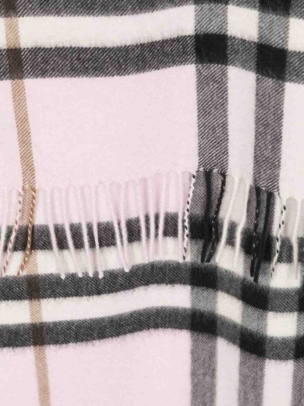 BURBERRY: scarves online - Check-pattern cashmere scarf