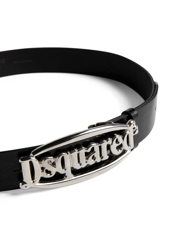 The Best Shops DSQUARED2: belts - Logo-buckle leather belt