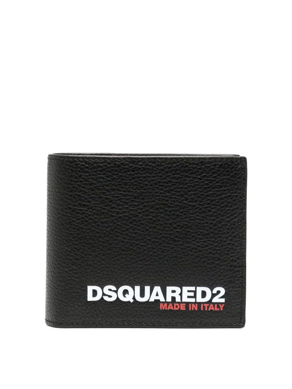 DSQUARED2: wallets & purses - Logo-debossed bi-fold wallet