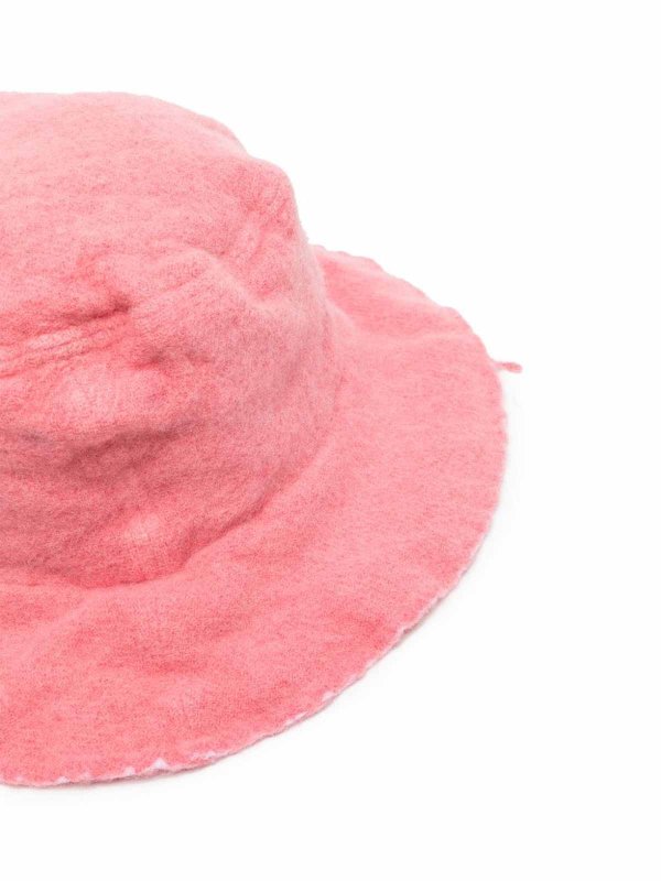 COMME DES GARCONS: hats & caps online - Distressed wool-blend bucket hat