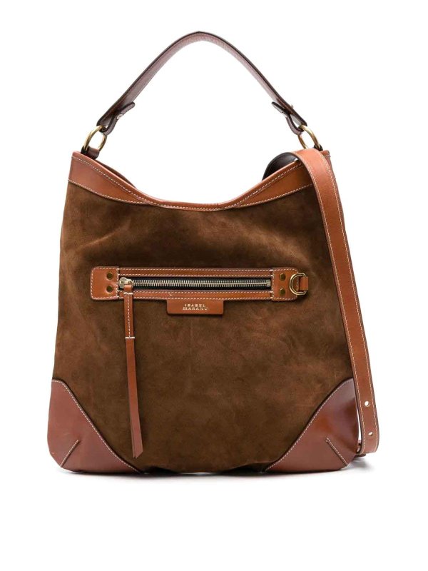 ISABEL MARANT: ショルダーバッグ - ショルダーバッグ - ブラウン