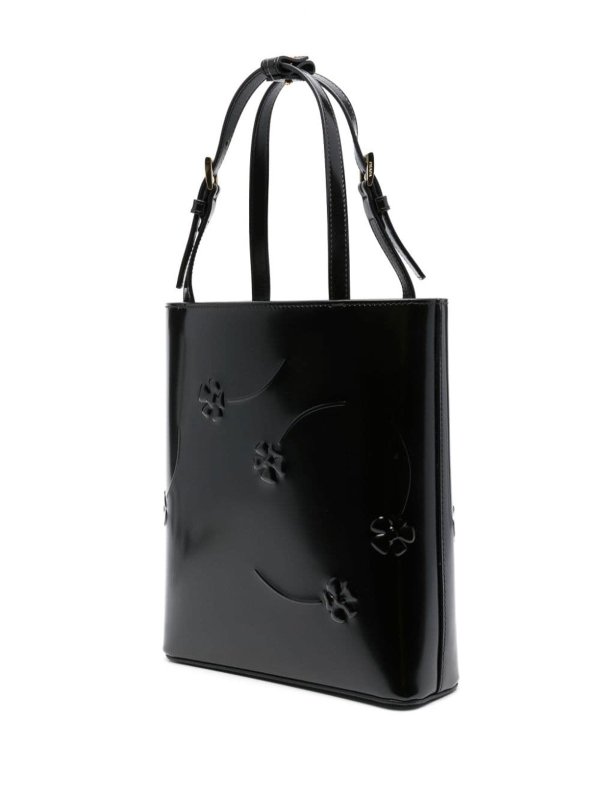The Best Shops PRADA: totes bags - floral-embossed leather tote bag