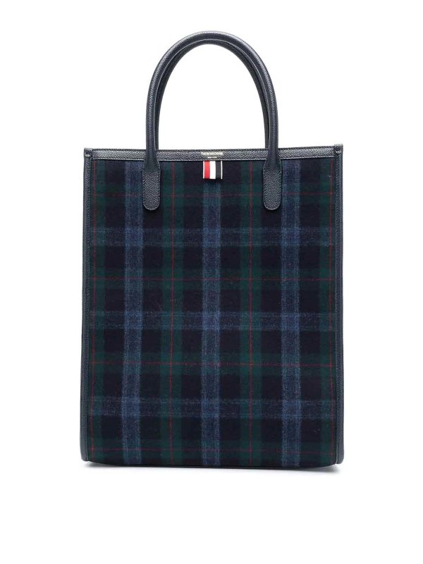 THOM BROWNE: トートバッグ - トートバッグ - ダークブルー