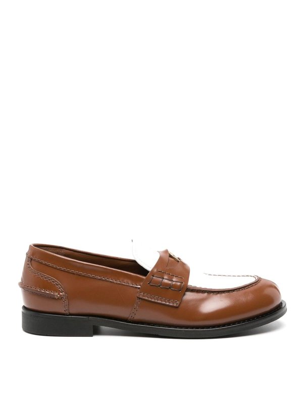 MIU MIU: Loafers & Slippers - Penny leather loafers