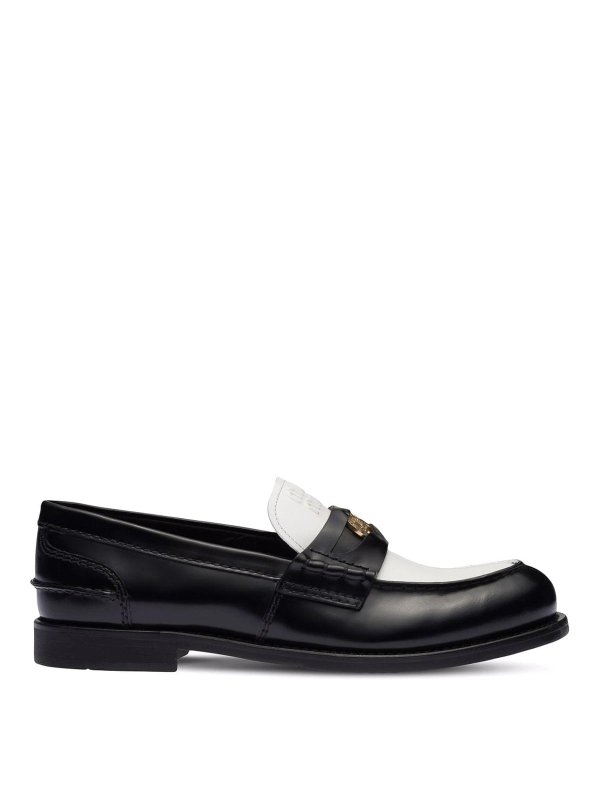 MIU MIU: Loafers & Slippers - Miu miu  leather penny loafers