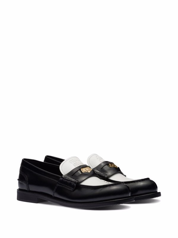 MIU MIU: Loafers & Slippers online - Miu miu  leather penny loafers