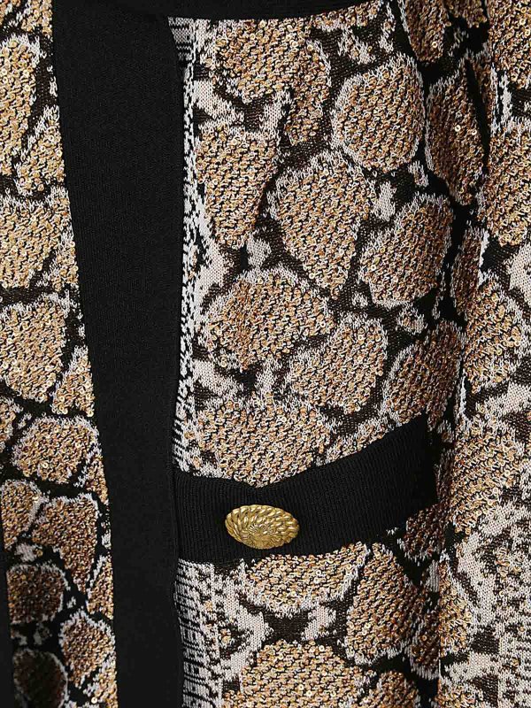 The Best Shops Balmain: cardigans - Glittered belted cardigan