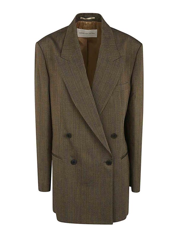 DRIES VAN NOTEN: ブレザー - ブレザー - オレンジ