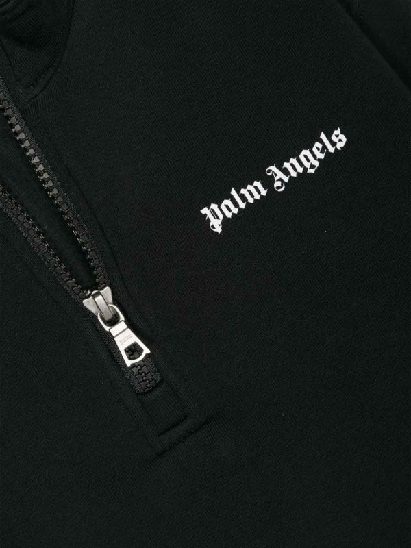 The Best Shops Palm Angels: Strickpullover mit Rundhalsausschnitt - Rundhalspullover - Schwarz