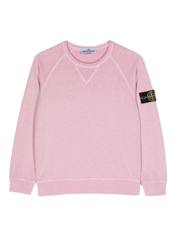 Stone Island Junior: スウェット＆セーター - スウェットシャツ/セーター - ピンク