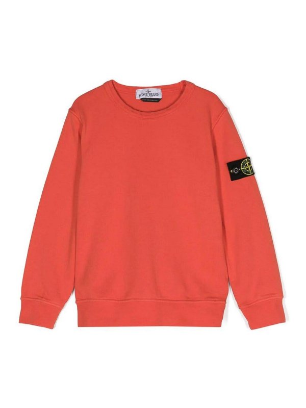 Stone Island Junior: Sweatshirts und Pullover - Sweatshirt - Orange
