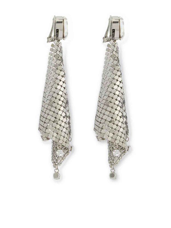 PACO RABANNE: Earrings online - Mini mesh pixel strass earrings