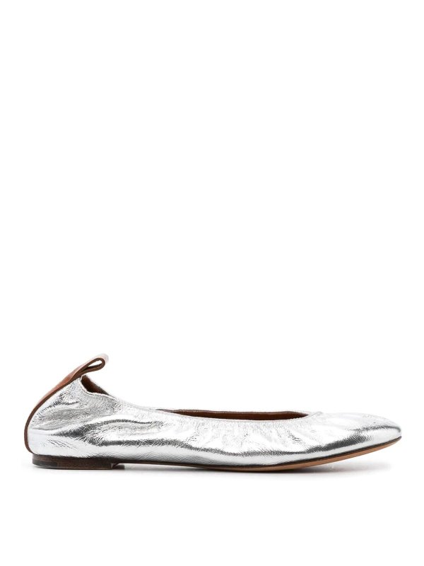 LANVIN: flat shoes - Silver ballet flats