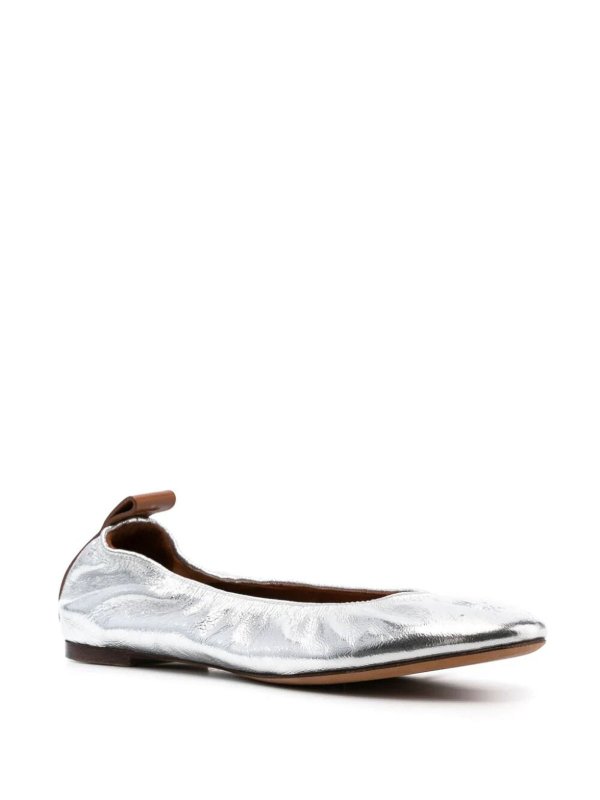 LANVIN: flat shoes online - Silver ballet flats