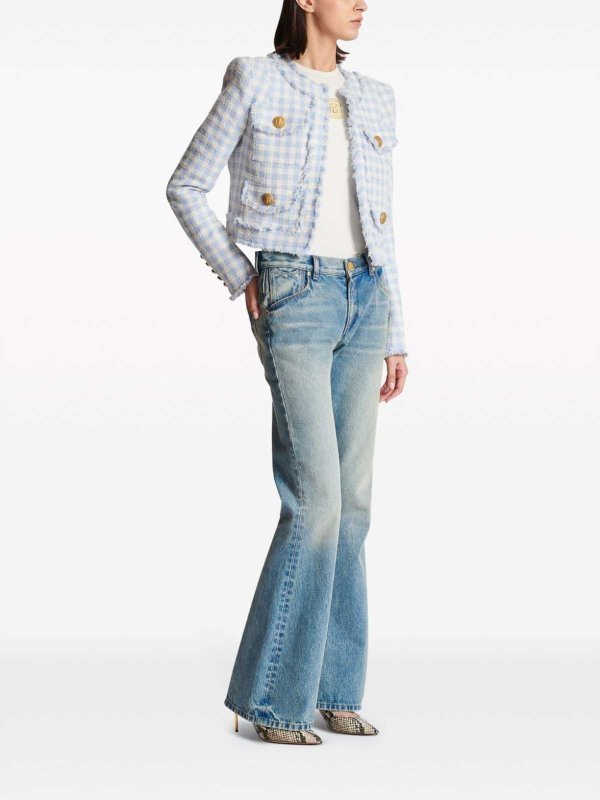The Best Shops Balmain: Vichy tweed jacket