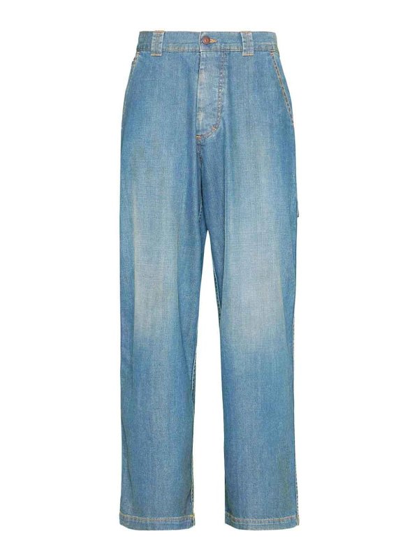 Maison Margiela: Bootcut - Bootcut Jeans - Blau
