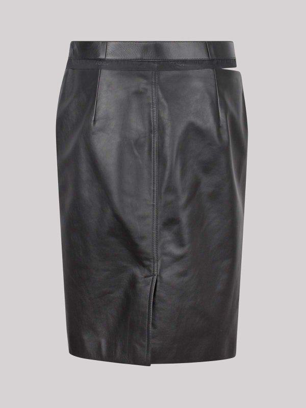 FENDI: Knee length skirts & Midi online - Leather midi skirt