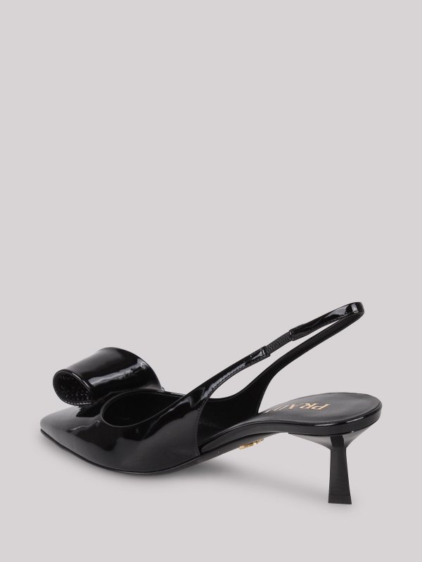 Patent leather slingback pumps shop online: PRADA