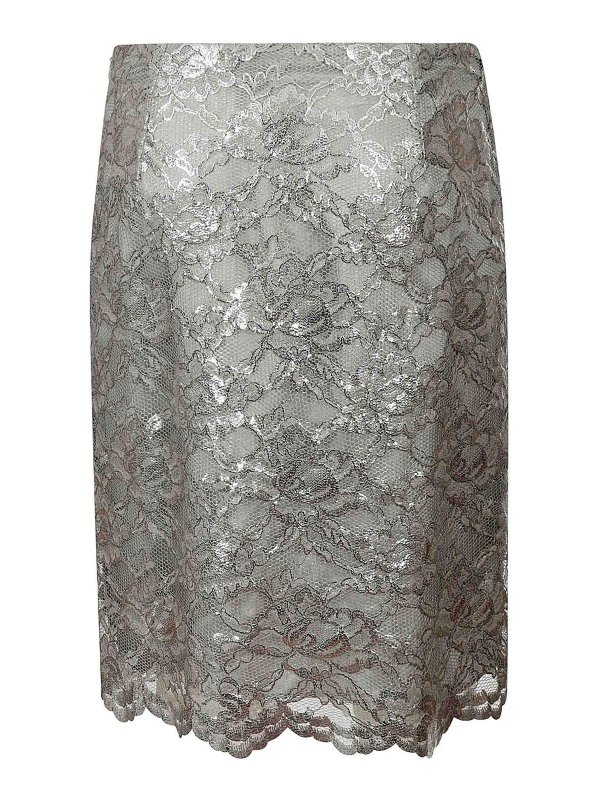 ASPESI: Knielange und Midi Röcke online - Midirock - Grau