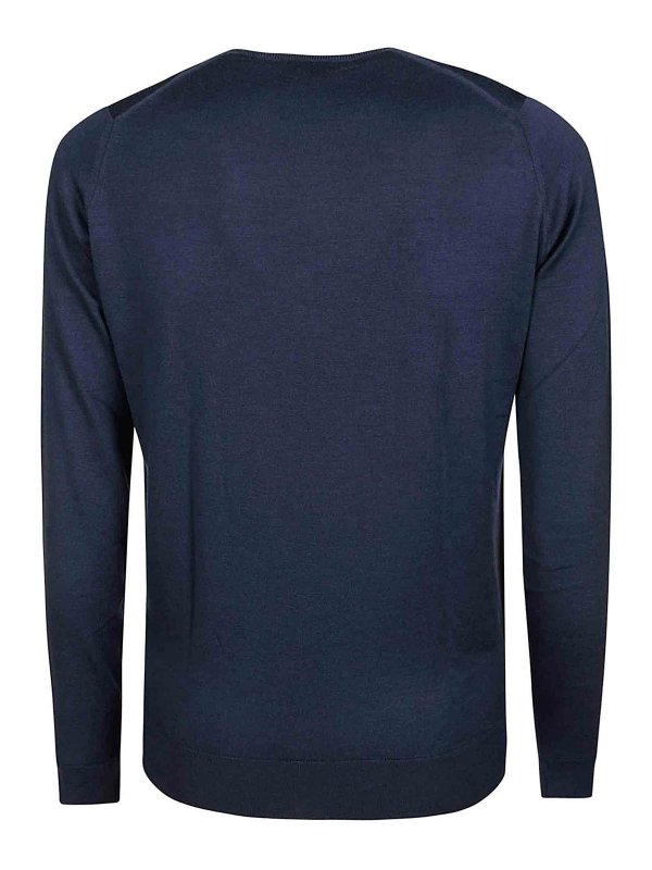 JOHN SMEDLEY: クルーネック online - クルーネック - ブルー