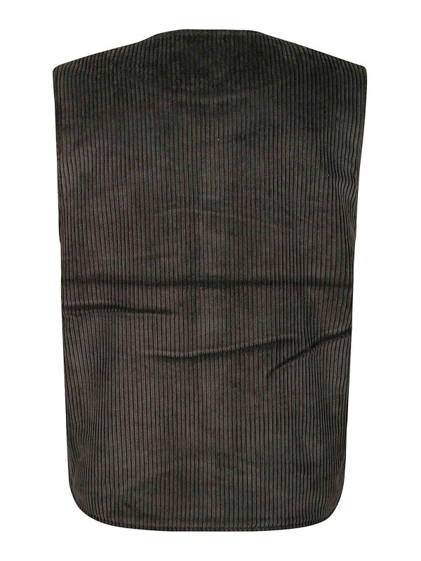 KAPPY: vests online - Corduroy fleece vest