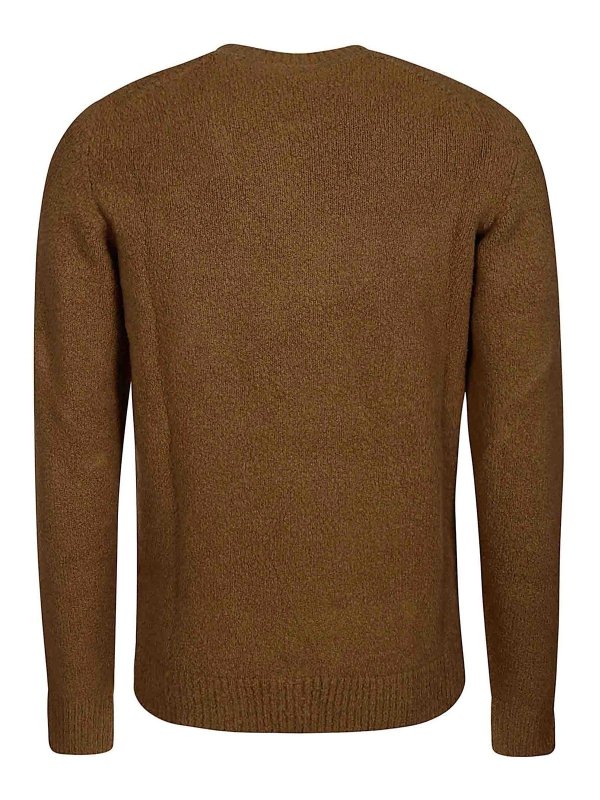 ROBERTO COLLINA: Strickpullover mit Rundhalsausschnitt online - Rundhalspullover - Beige