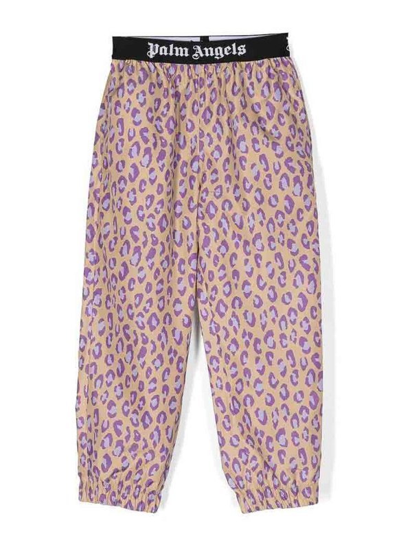 Palm Angels: tracksuit bottoms - Leopard-Print Track Pants