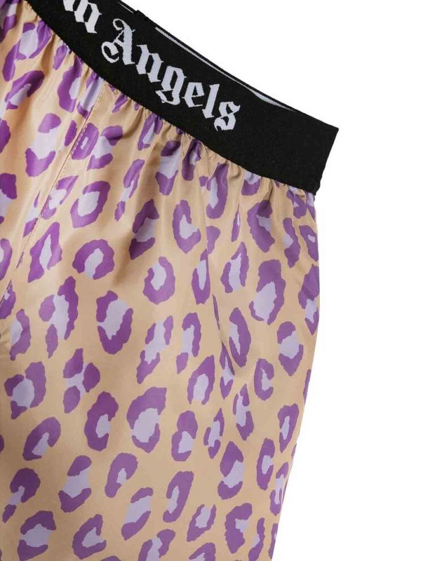 Palm Angels: tracksuit bottoms online - Leopard-Print Track Pants