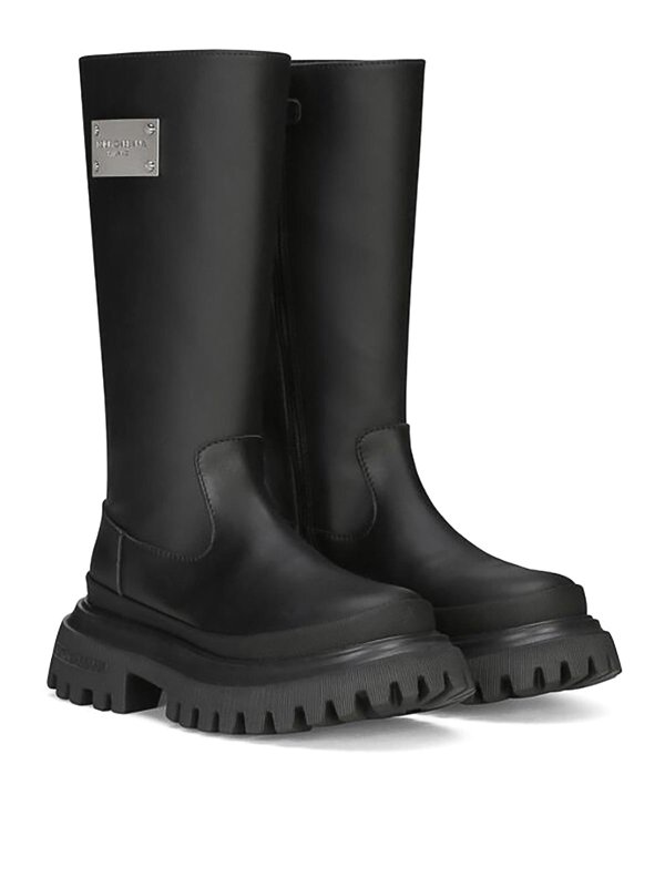 DOLCE & GABBANA: ブーツ - ブーツ - 黒