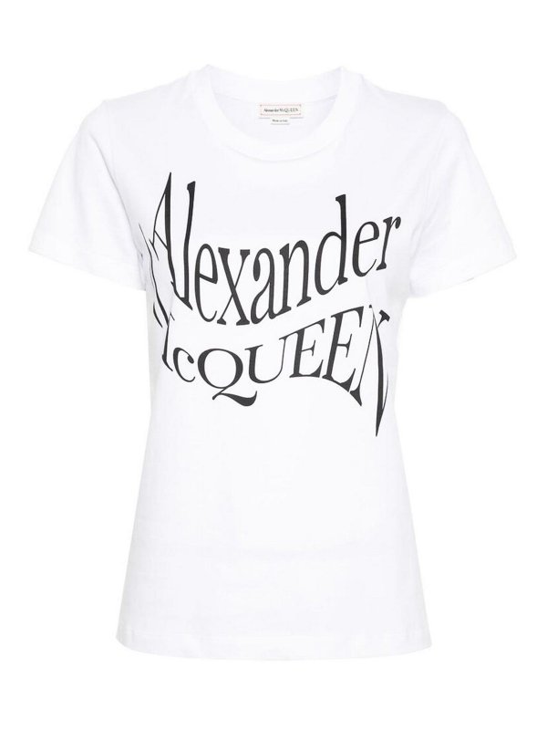 ALEXANDER MCQUEEN: T-shirts - T-Shirt - Weiß
