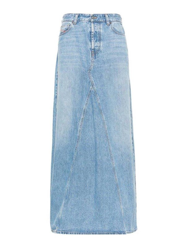 DIESEL: ロングシャツ - ロングスカート - ブルー