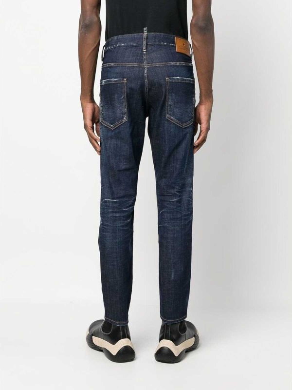 The Best Shops DSQUARED2: straight leg jeans - Bleach-effect skinny jeans