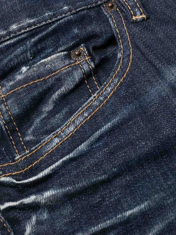 Bleach-effect skinny jeans shop online: DSQUARED2