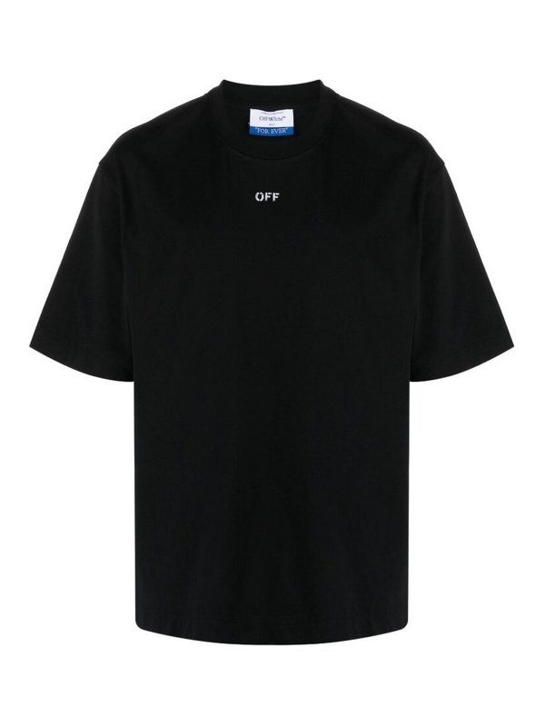 OFF-WHITE: T-shirts - T-Shirt - Schwarz