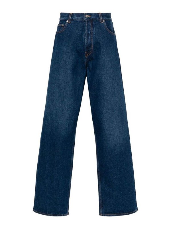OFF-WHITE: Straight Leg Jeans - Straight Leg Jeans - Blau