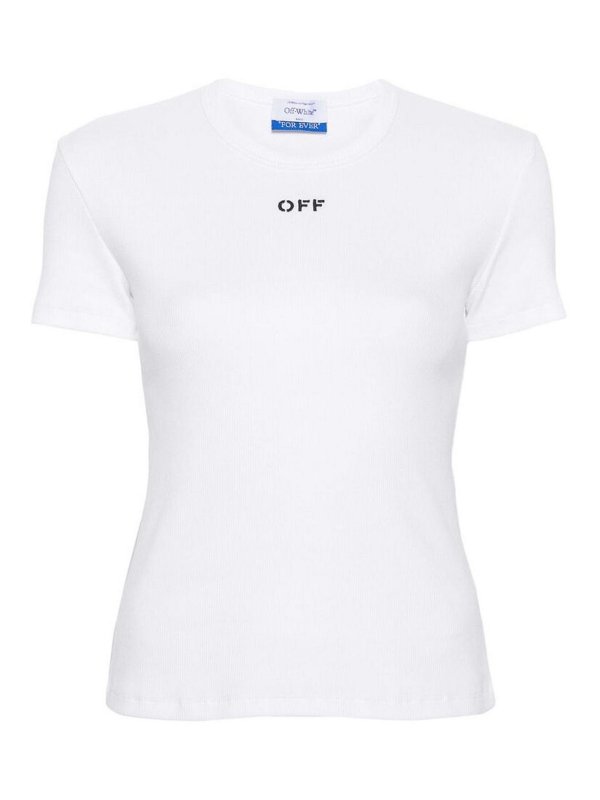 OFF-WHITE: T-shirts - T-Shirt - Weiß