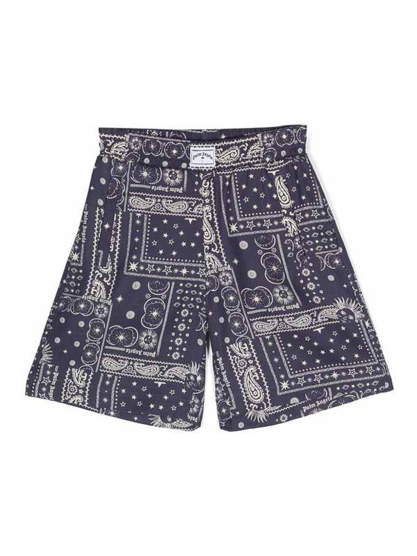 Palm Angels: トラウザーショーツ - ショートパンツ - ダークブルー