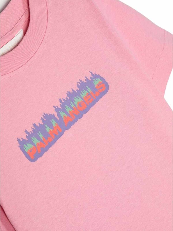 Palm Angels: Camisetas online - Camiseta - Color Carne Y Neutral