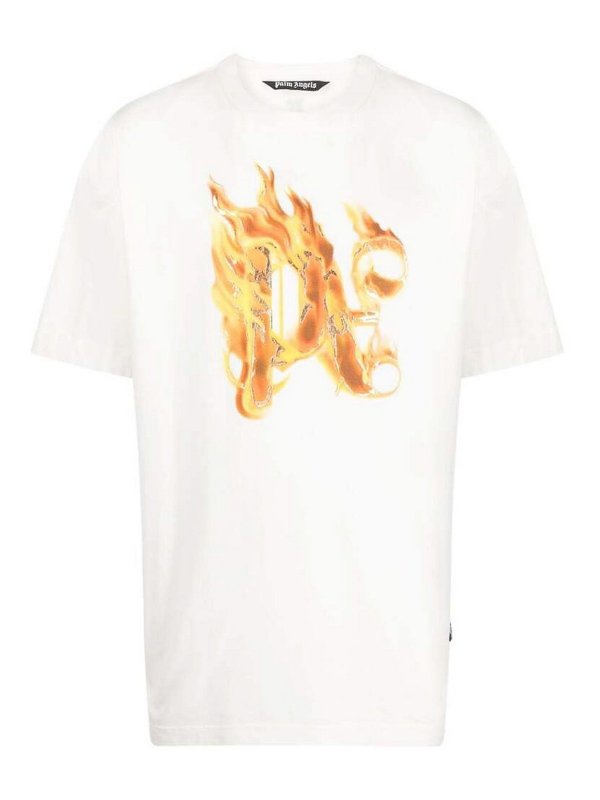 Tシャツ・カットソー Dsquared T-Shirt D2 Flame Dsquared2 Flames-Print SLOUCH FIT T-shirt men - Glamood Outlet
