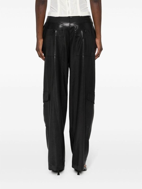 Pinko buy online Black Lam Effect Pants